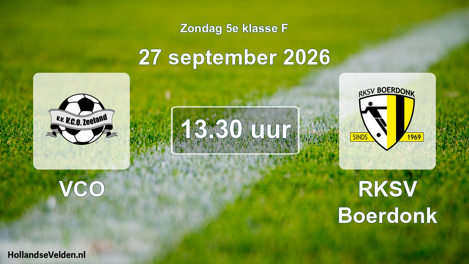 Geplande wedstrijd: VCO - RKSV Boerdonk (27 september 2026)
