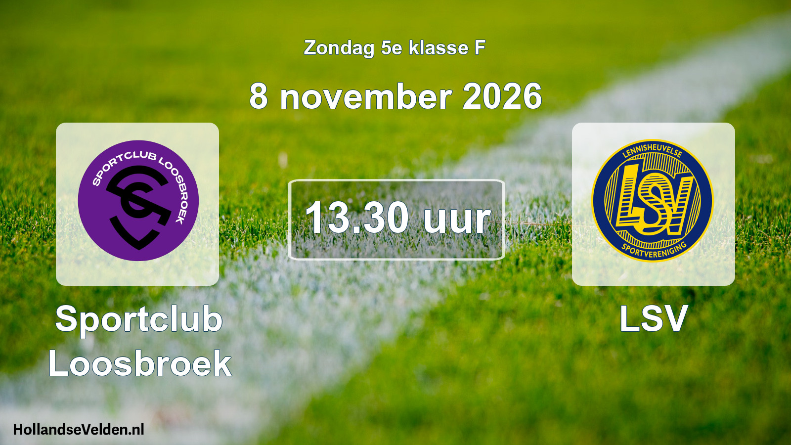 Geplande wedstrijd: Sportclub Loosbroek - LSV (8 november 2026)