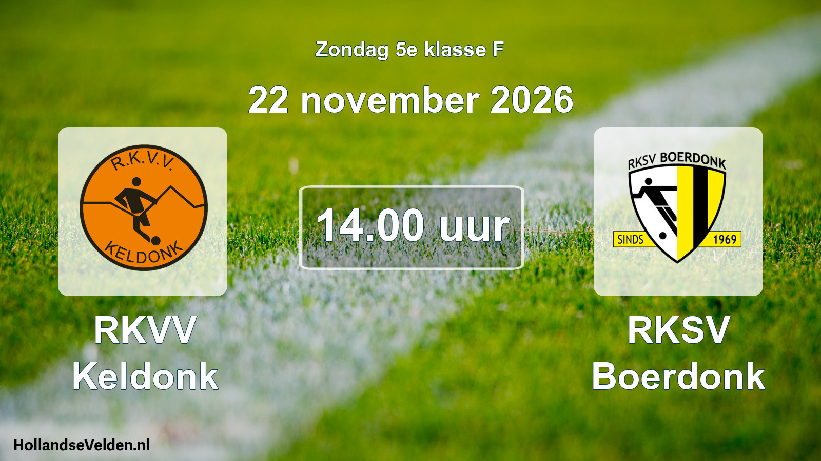 Geplande wedstrijd: RKVV Keldonk - RKSV Boerdonk (22 november 2026)