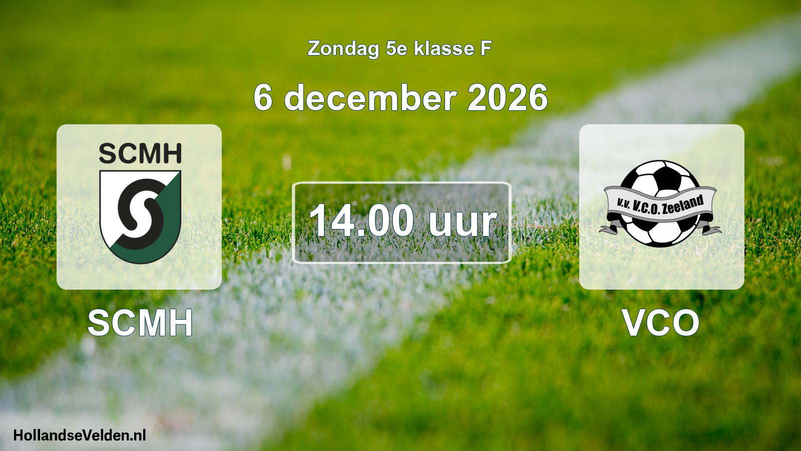 Geplande wedstrijd: SCMH - VCO (6 december 2026)