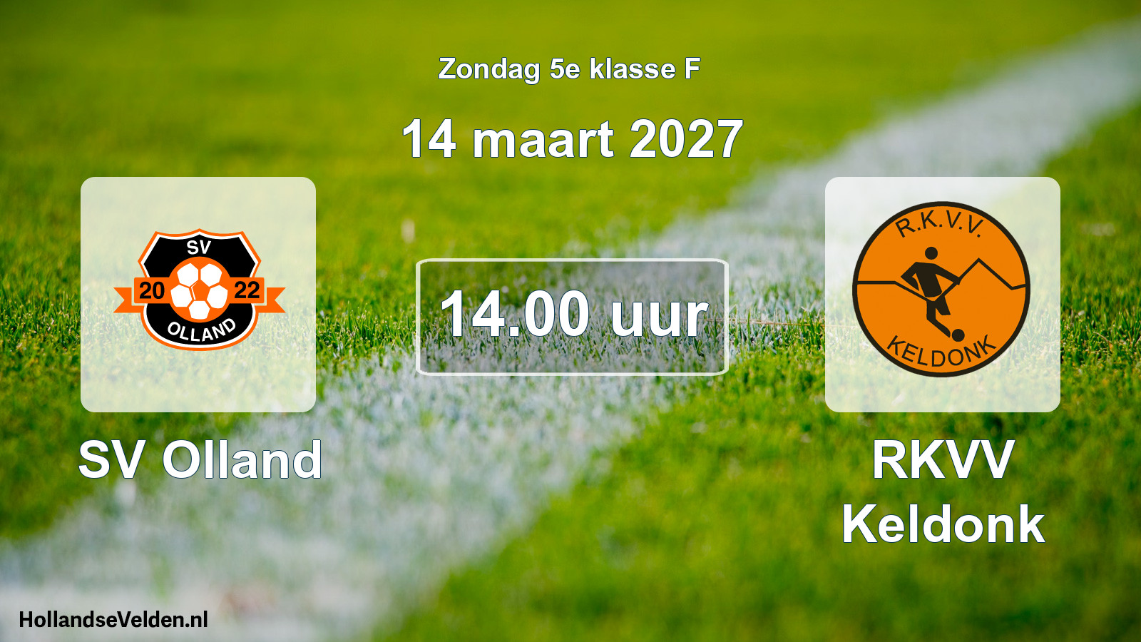 Geplande wedstrijd: SV Olland - RKVV Keldonk (14 maart 2027)