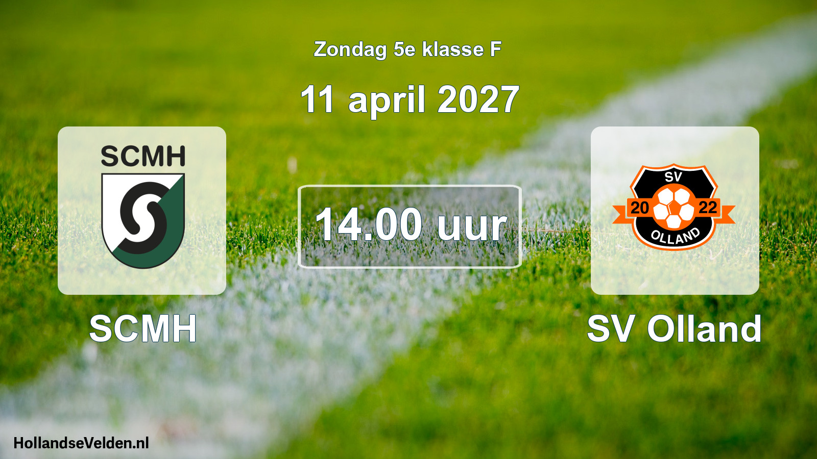 Geplande wedstrijd: SCMH - SV Olland (11 april 2027)