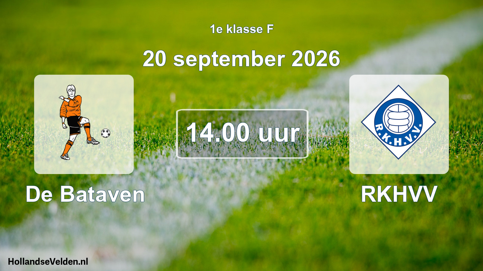 Scheduled Match: De Bataven - RKHVV (20 September 2026)