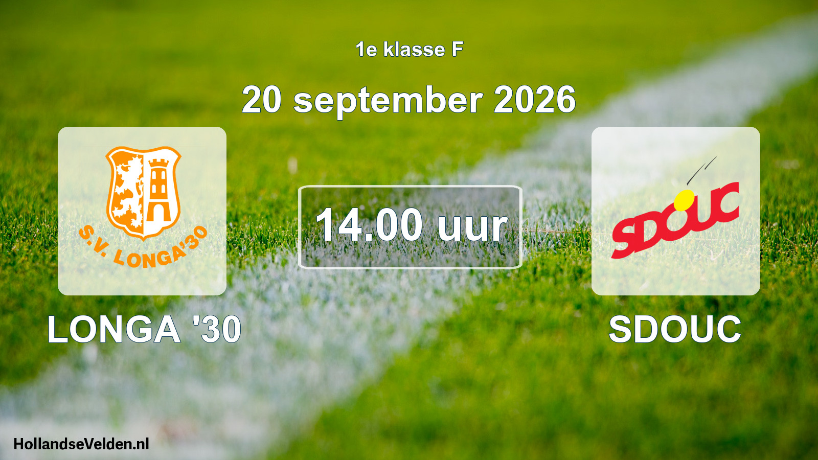 Geplande wedstrijd: LONGA '30 - SDOUC (20 september 2026)