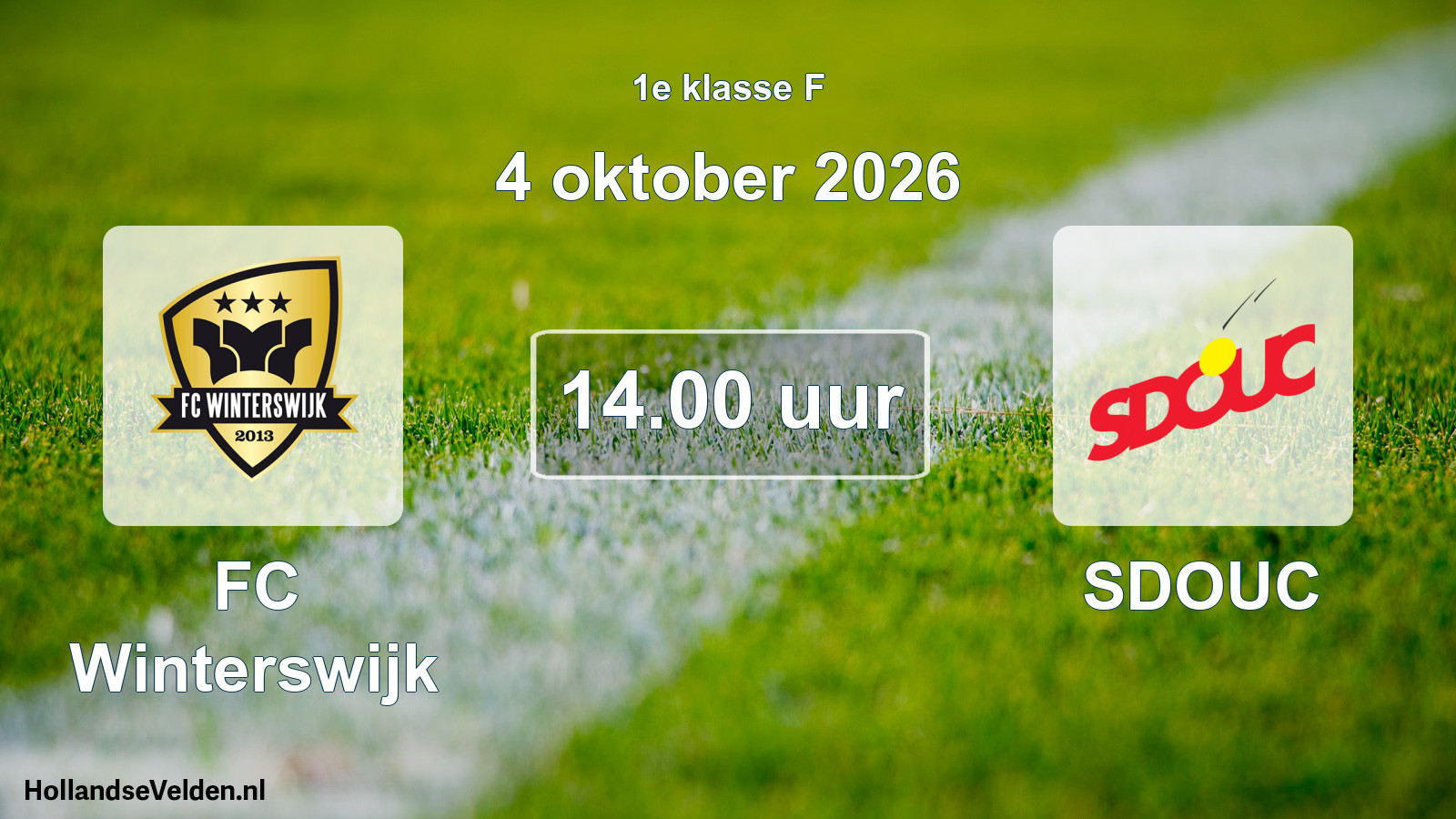 Scheduled Match: FC Winterswijk - SDOUC (4 October 2026)