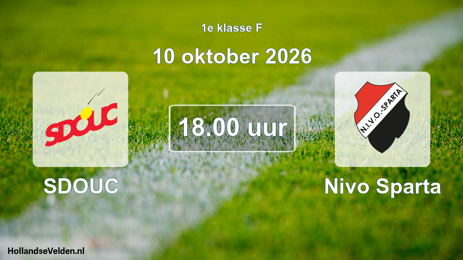 Geplande wedstrijd: SDOUC - Nivo Sparta (10 oktober 2026)