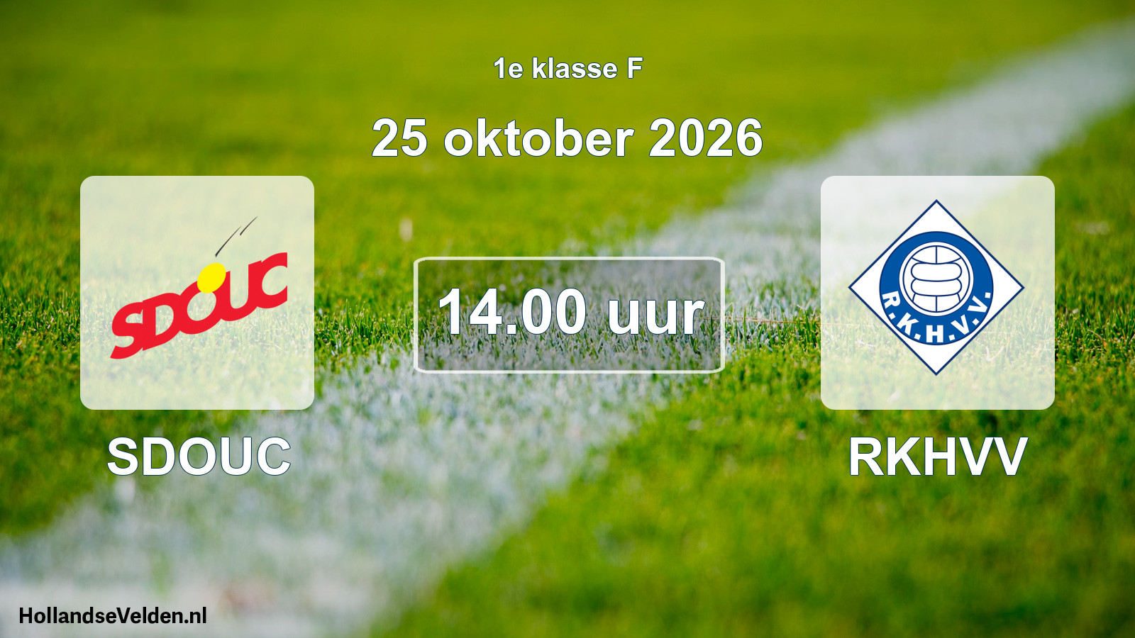 Scheduled Match: SDOUC - RKHVV (25 October 2026)