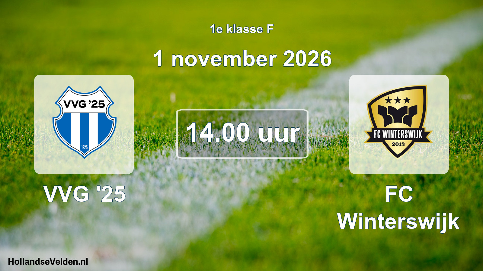 Scheduled Match: VVG '25 - FC Winterswijk (1 November 2026)