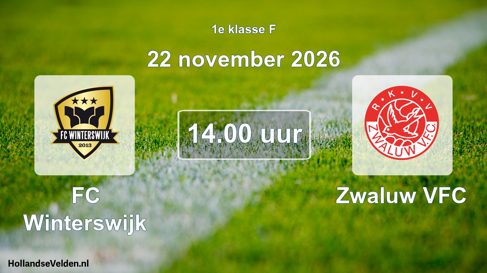 Geplande wedstrijd: FC Winterswijk - Zwaluw VFC (22 november 2026)
