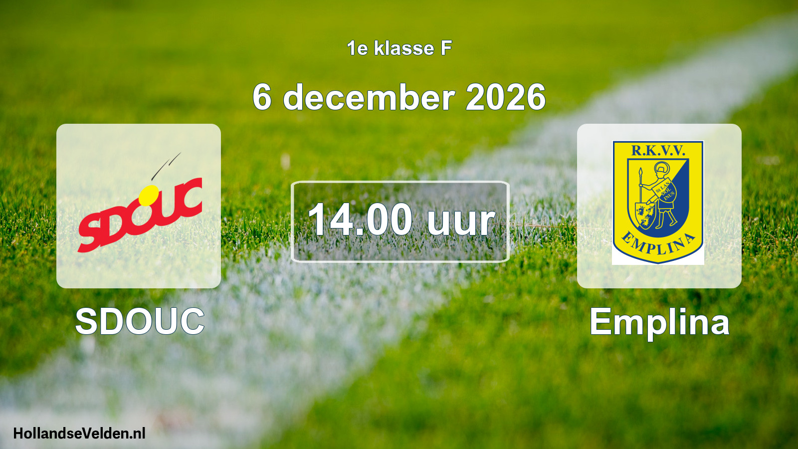 Geplande wedstrijd: SDOUC - Emplina (6 december 2026)