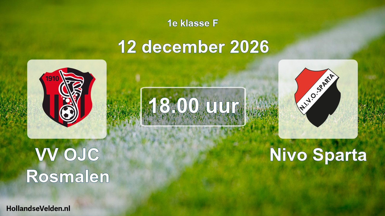 Geplande wedstrijd: VV OJC Rosmalen - Nivo Sparta (12 december 2026)