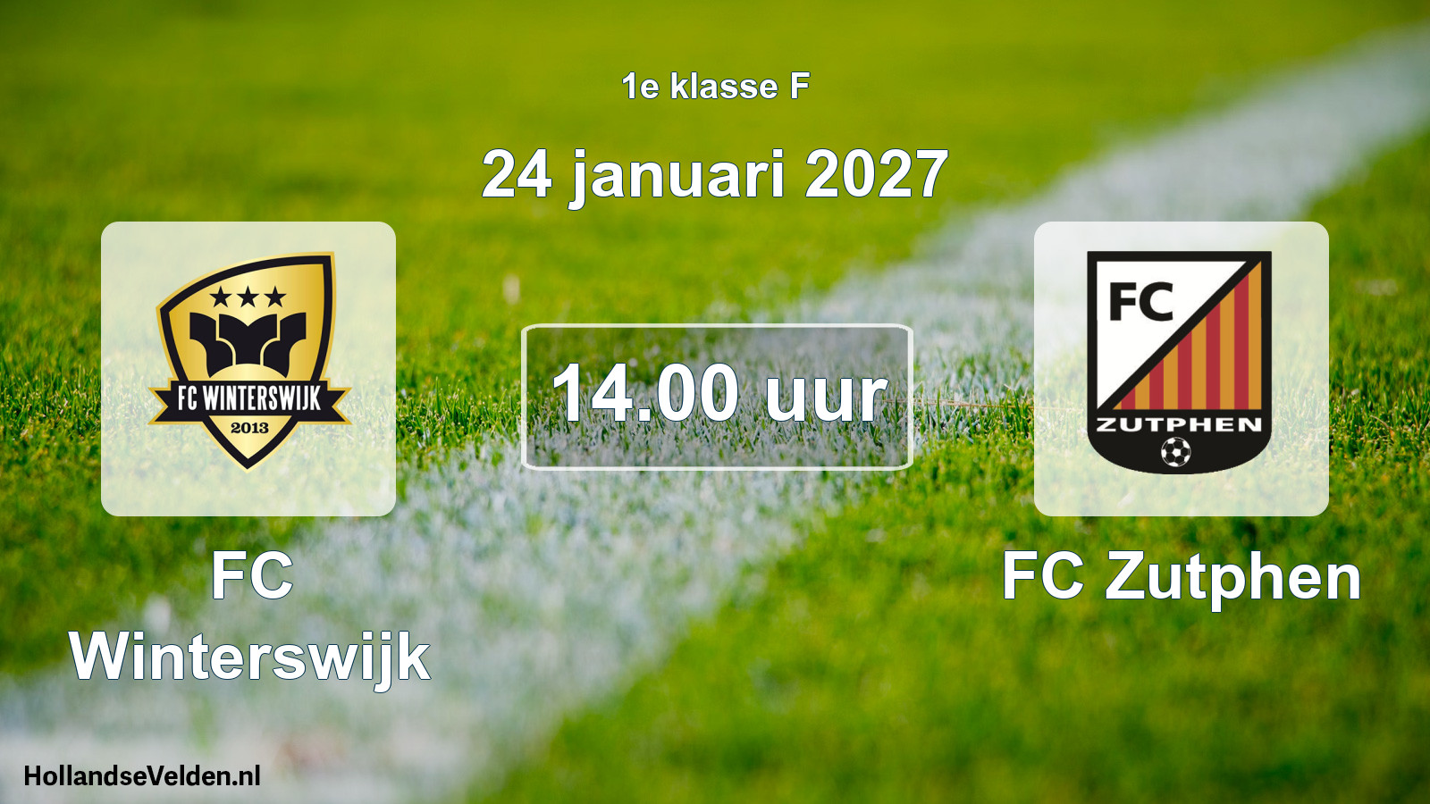 Scheduled Match: FC Winterswijk - FC Zutphen (24 January 2027)