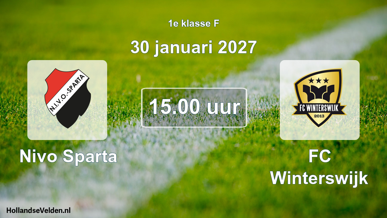 Geplande wedstrijd: Nivo Sparta - FC Winterswijk (30 januari 2027)