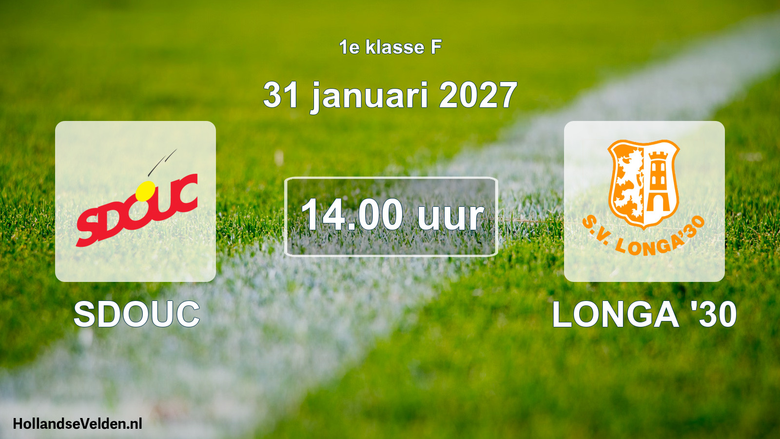 Geplande wedstrijd: SDOUC - LONGA '30 (31 januari 2027)
