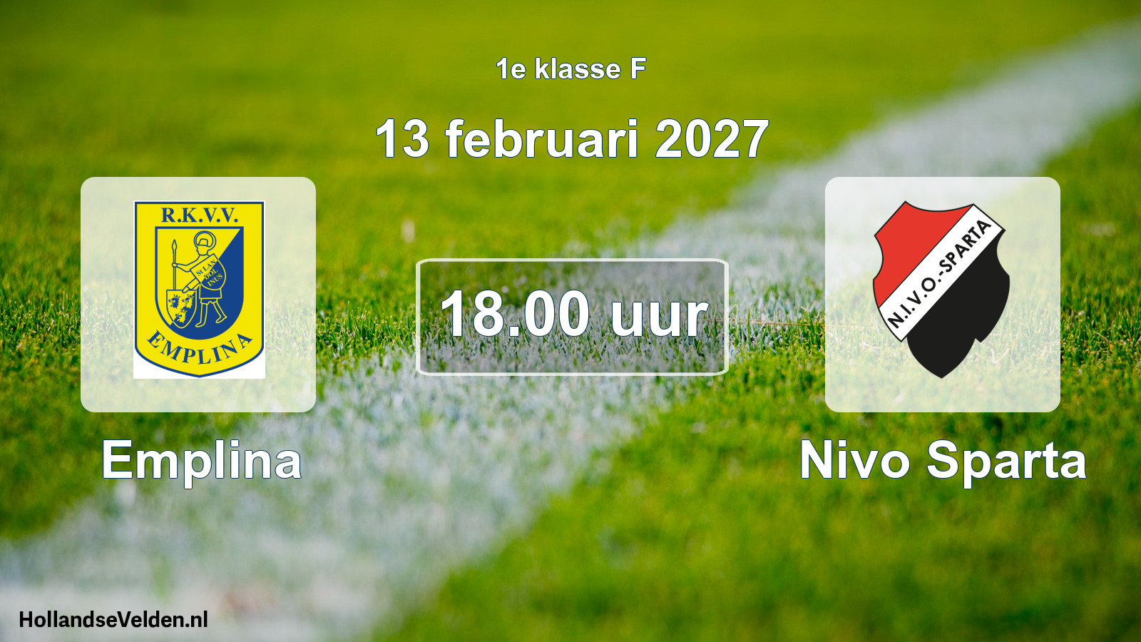 Geplande wedstrijd: Emplina - Nivo Sparta (13 februari 2027)
