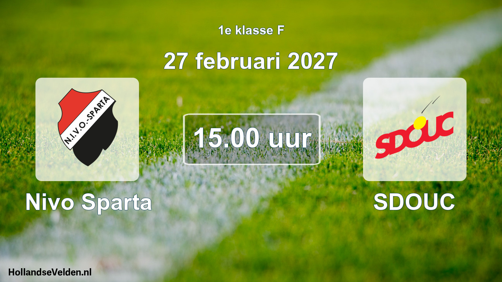 Geplande wedstrijd: Nivo Sparta - SDOUC (27 februari 2027)