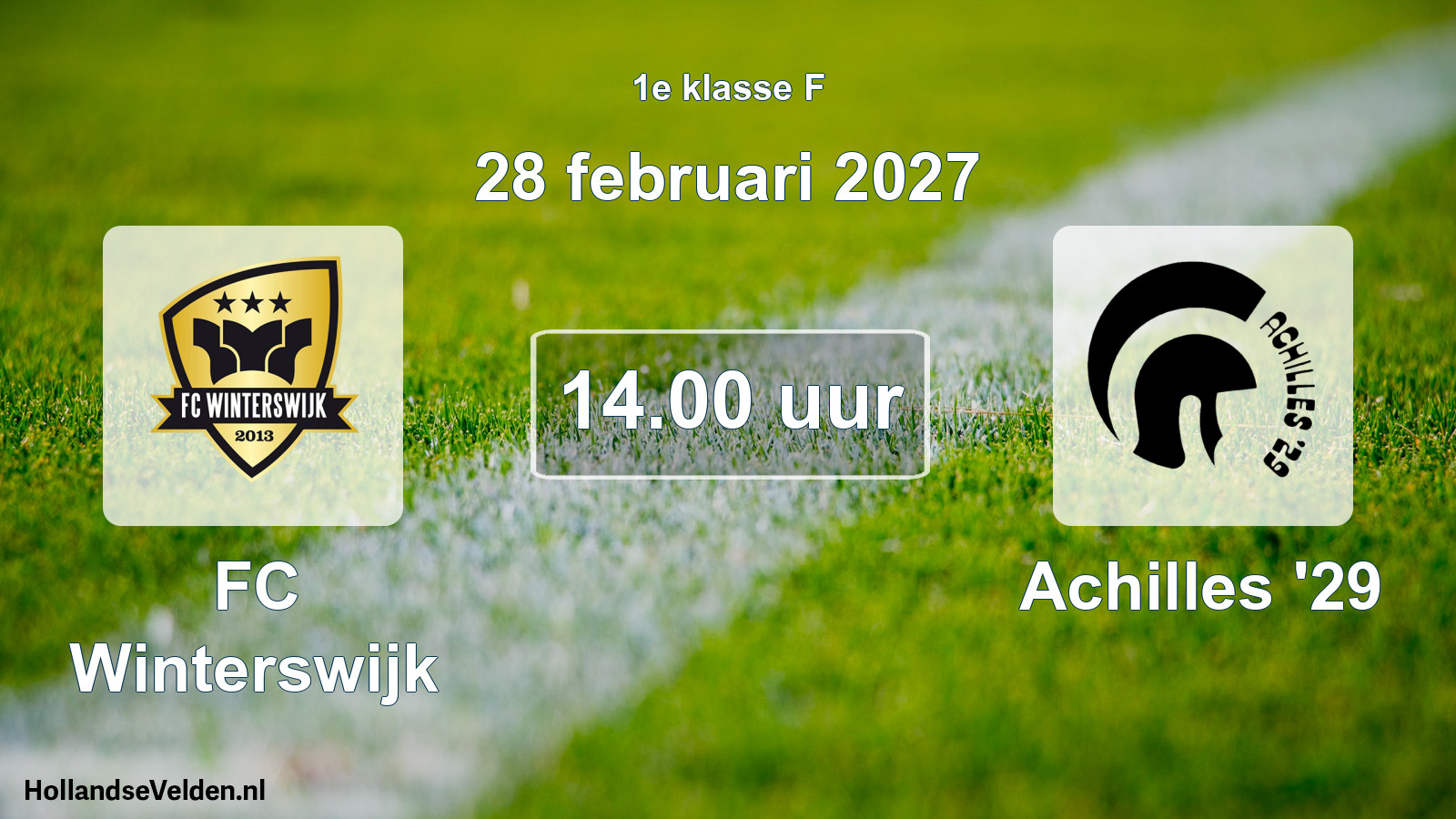 Scheduled Match: FC Winterswijk - Achilles '29 (28 February 2027)