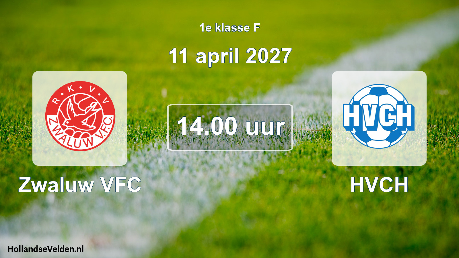 Geplande wedstrijd: Zwaluw VFC - HVCH (11 april 2027)