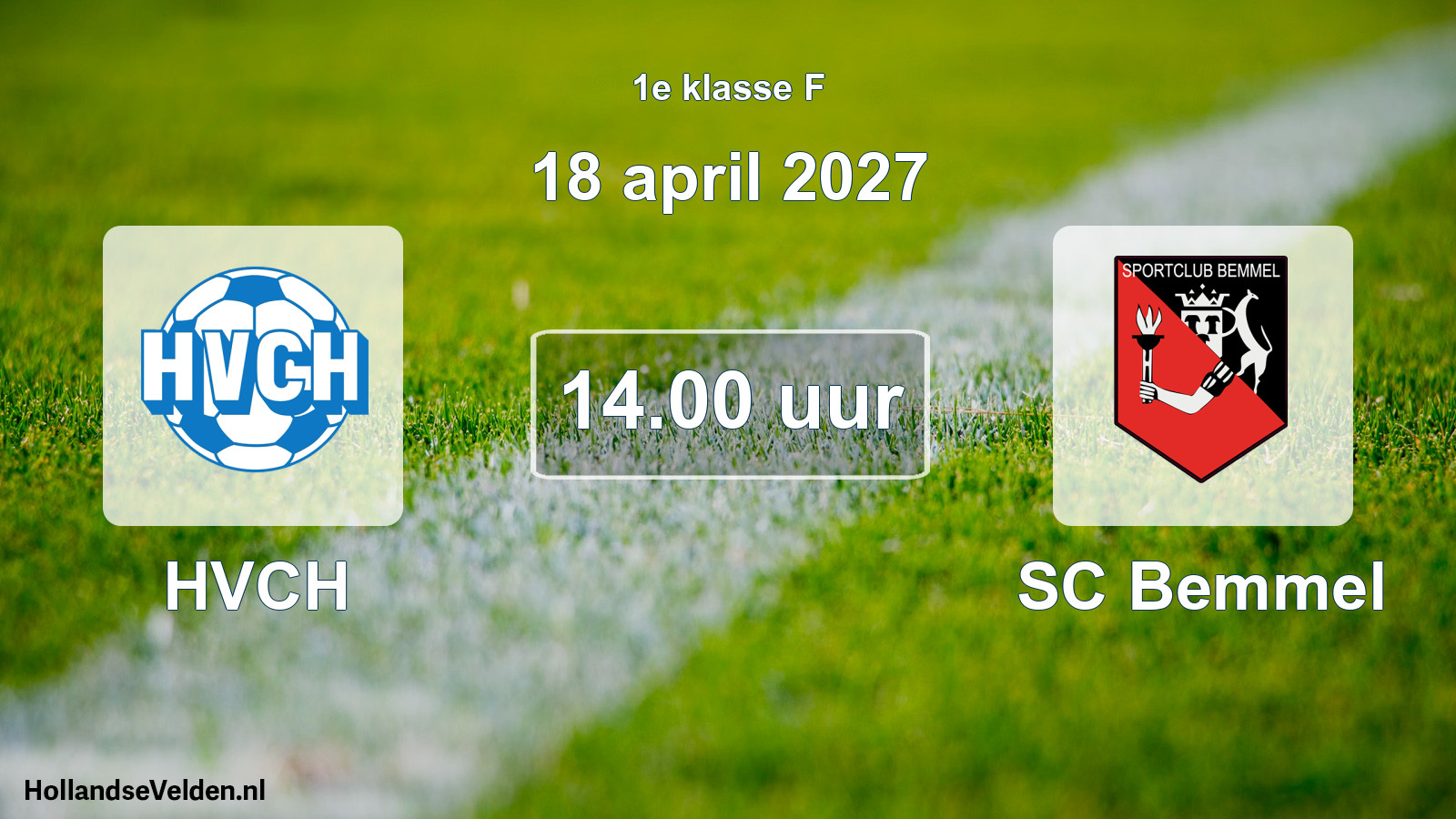 Scheduled Match: HVCH - SC Bemmel (18 April 2027)