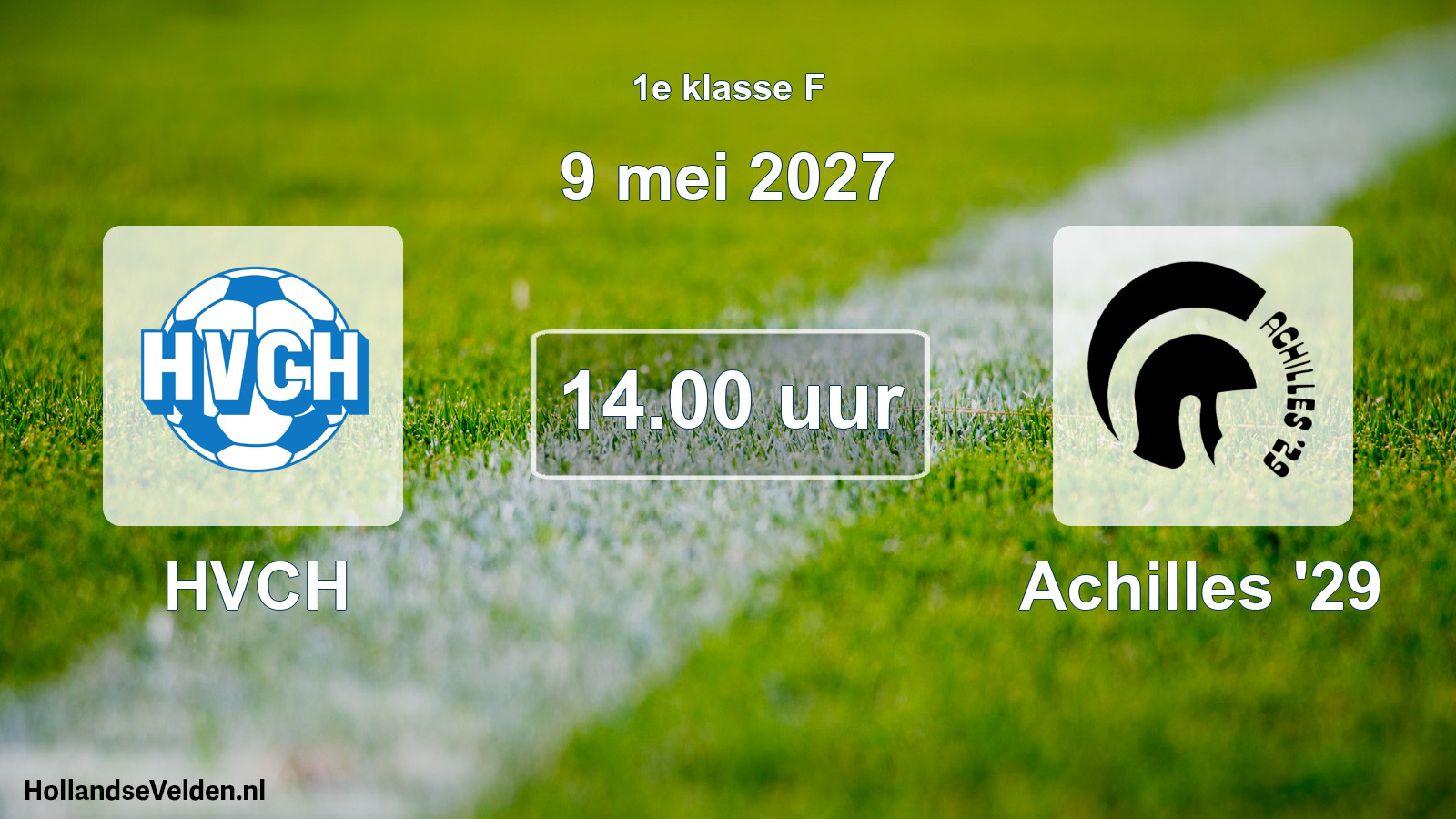 Geplande wedstrijd: HVCH - Achilles '29 (9 mei 2027)