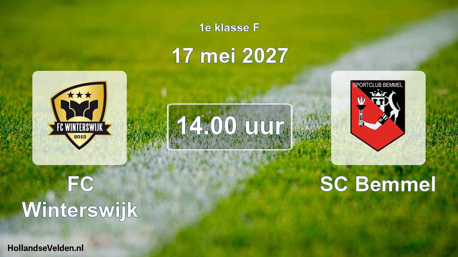 Geplande wedstrijd: FC Winterswijk - SC Bemmel (17 mei 2027)