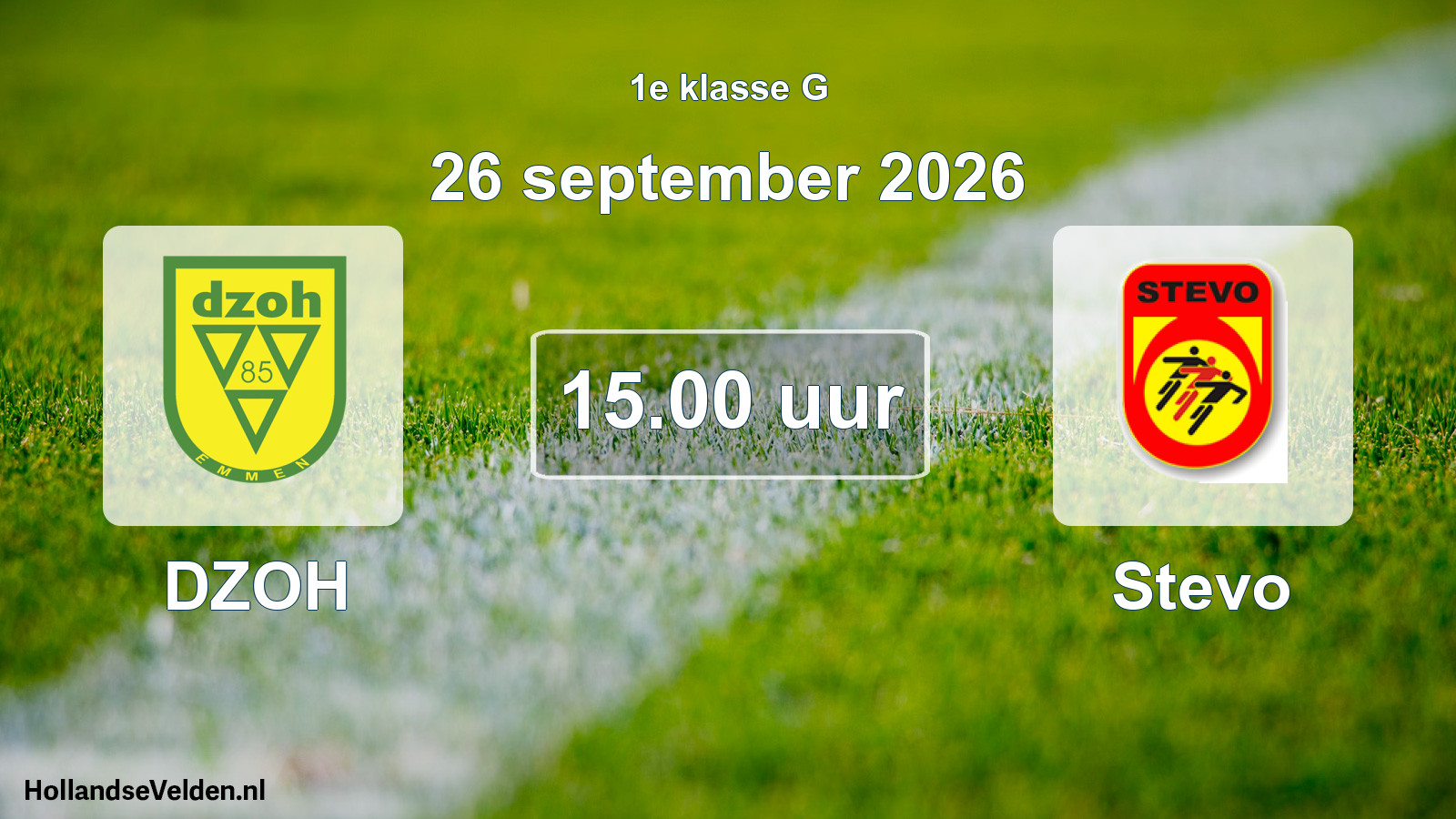 Geplande wedstrijd: DZOH - Stevo (26 september 2026)