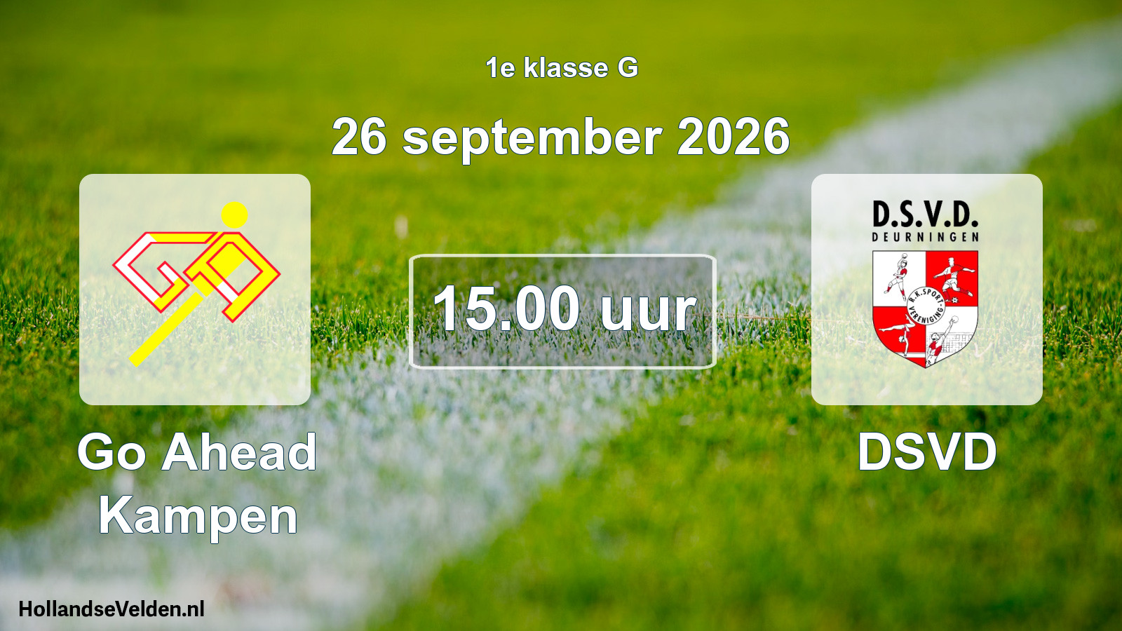 Geplande wedstrijd: Go Ahead Kampen - DSVD (26 september 2026)