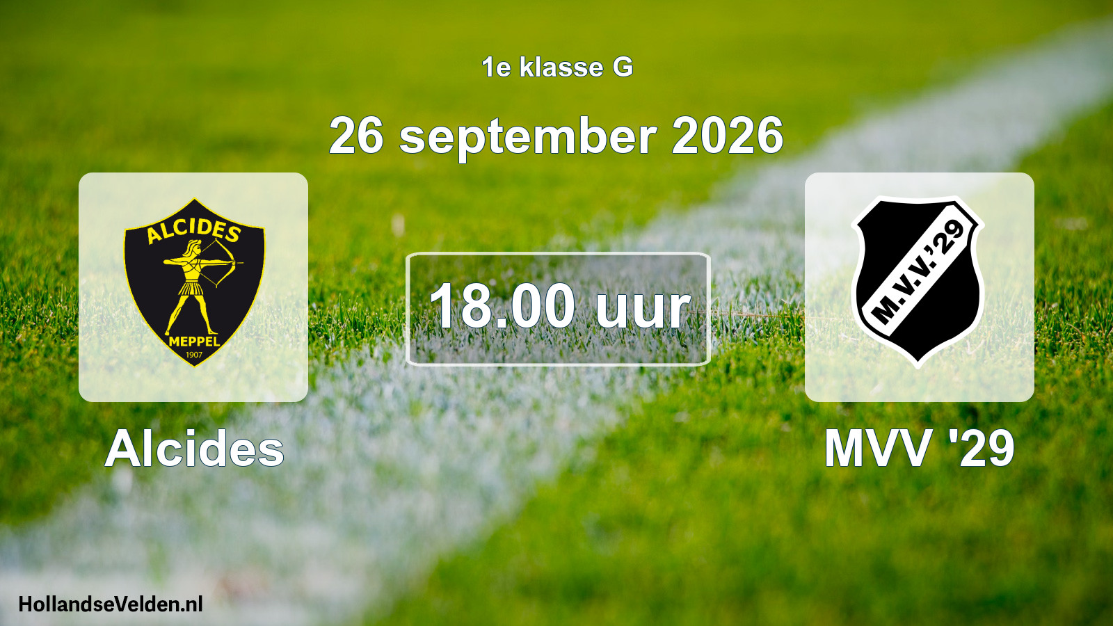 Geplande wedstrijd: Alcides - MVV '29 (26 september 2026)