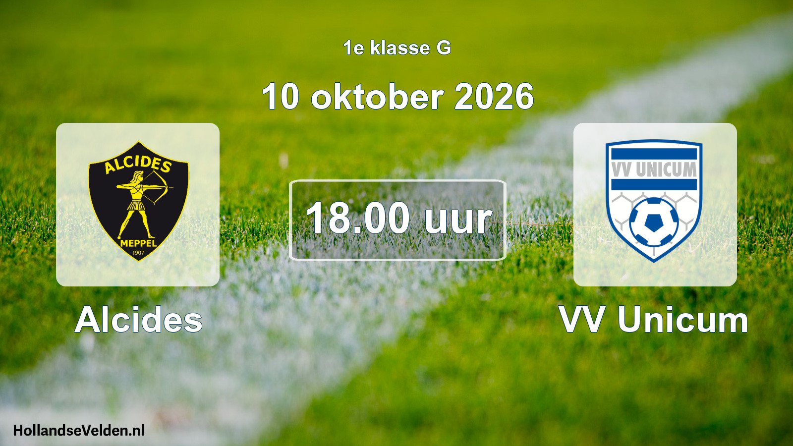 Geplande wedstrijd: Alcides - VV Unicum (10 oktober 2026)