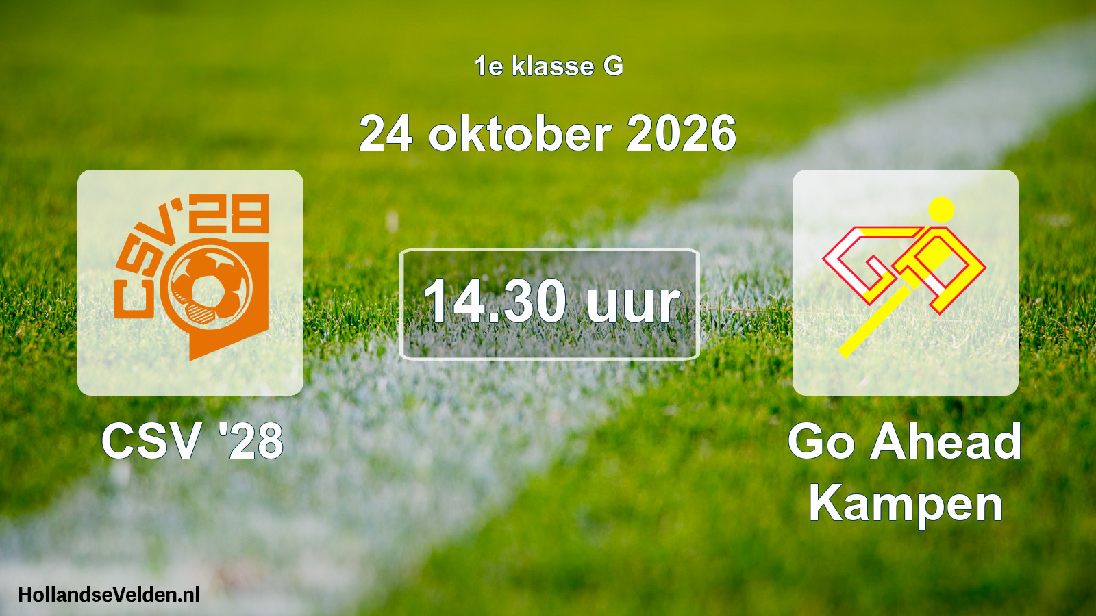 Scheduled Match: CSV '28 - Go Ahead Kampen (24 October 2026)
