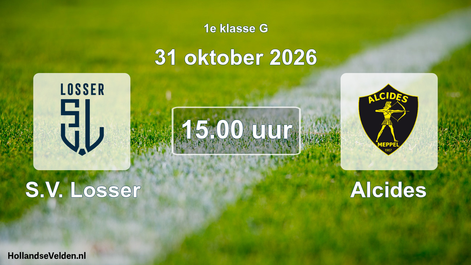 Geplande wedstrijd: S.V. Losser - Alcides (31 oktober 2026)