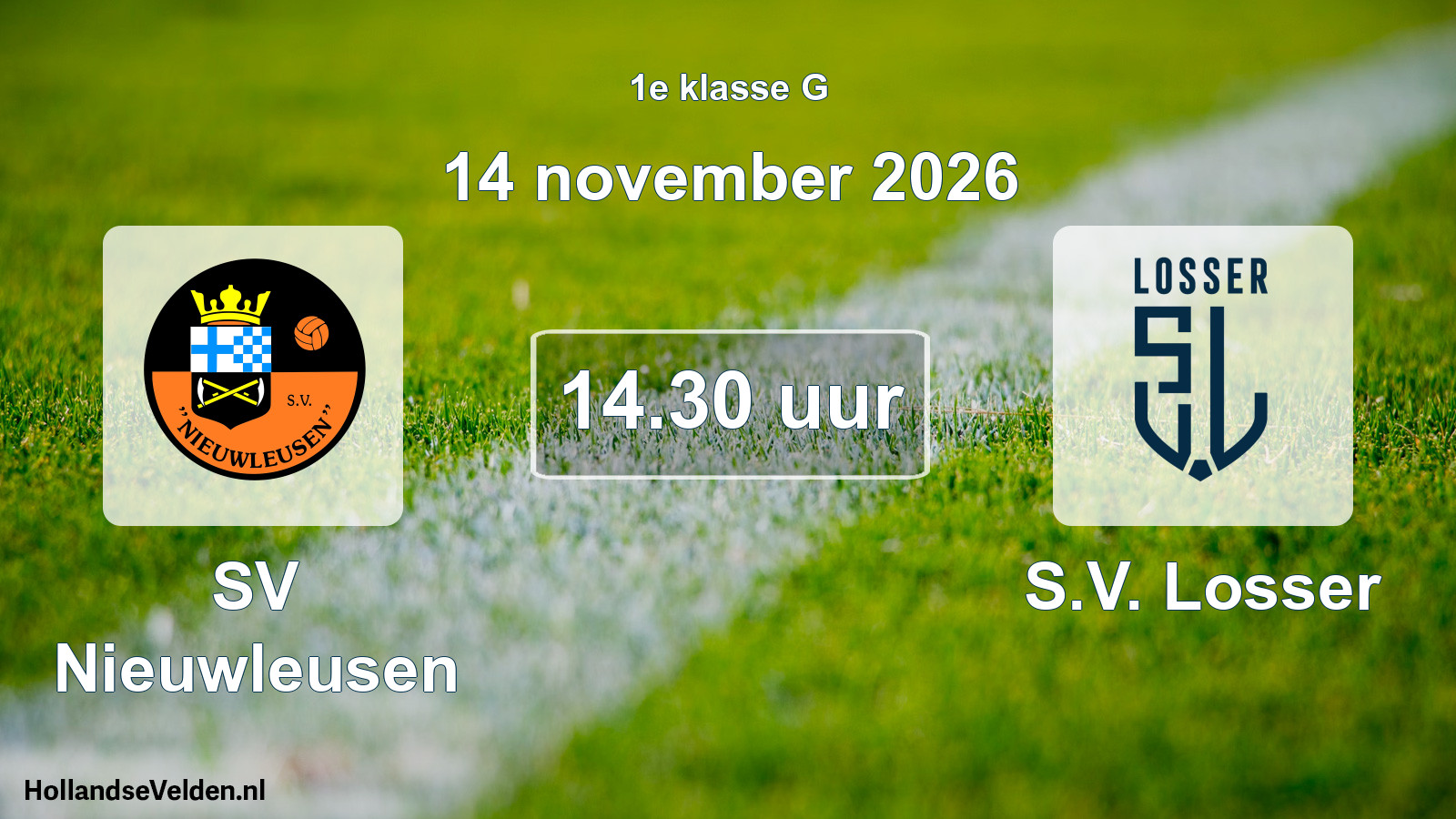 Geplande wedstrijd: SV Nieuwleusen - S.V. Losser (14 november 2026)
