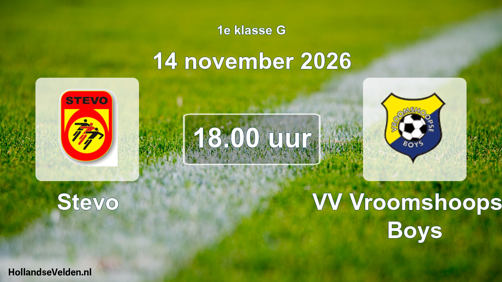 Geplande wedstrijd: Stevo - VV Vroomshoopse Boys (14 november 2026)