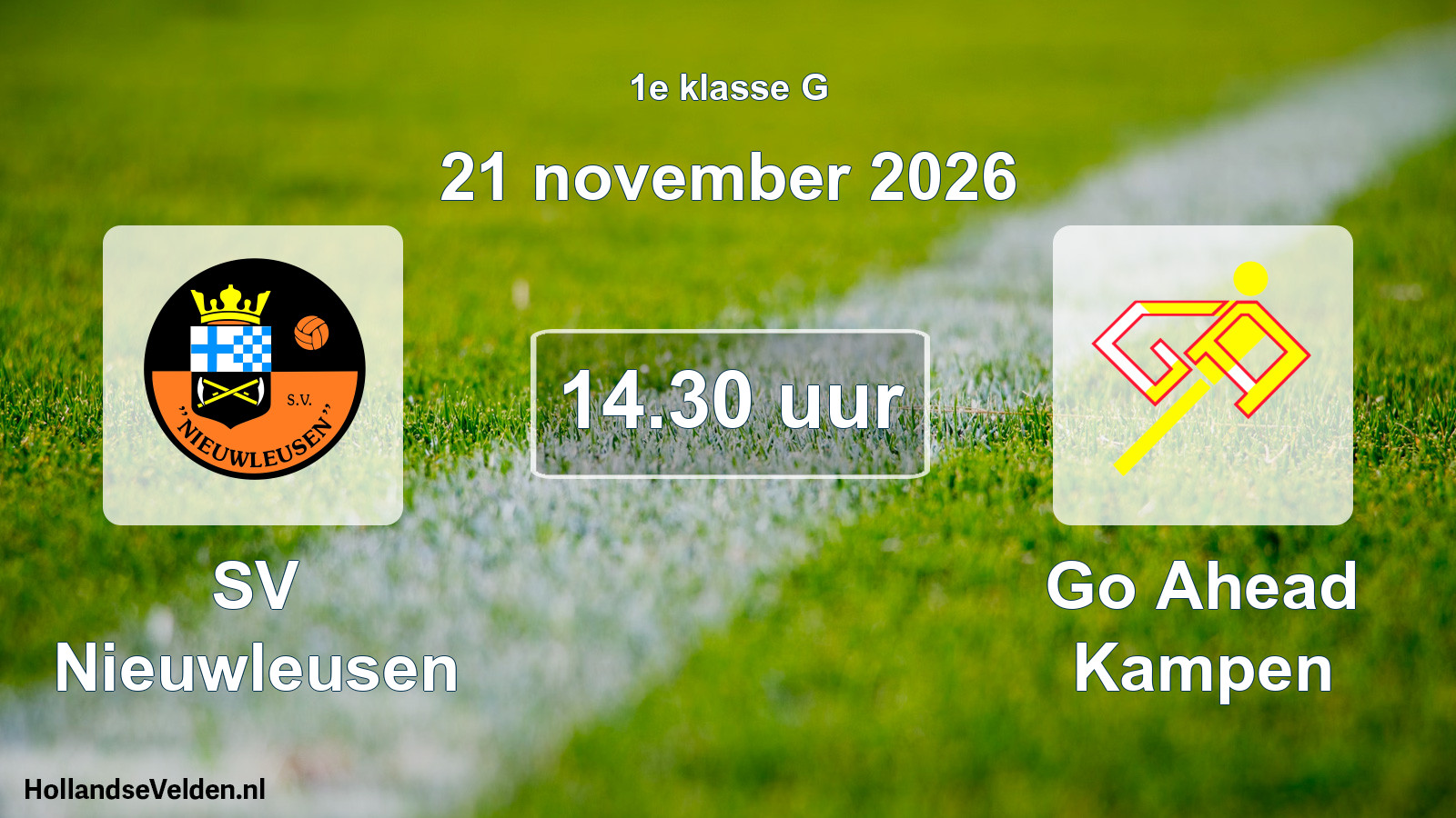 Geplande wedstrijd: SV Nieuwleusen - Go Ahead Kampen (21 november 2026)