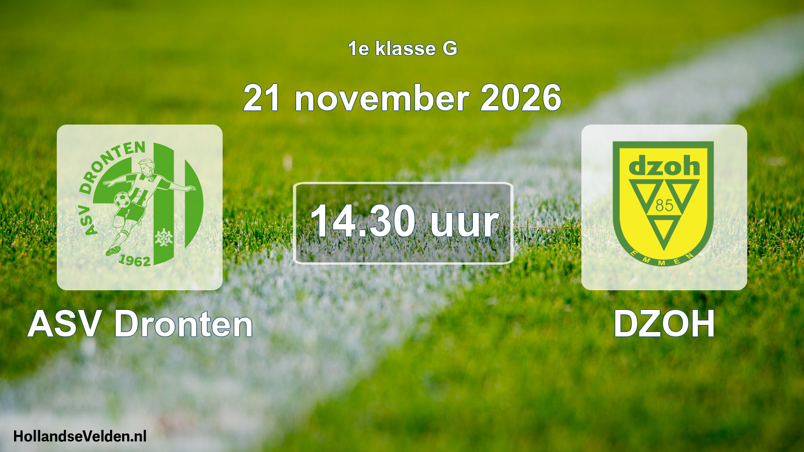 Scheduled Match: ASV Dronten - DZOH (21 November 2026)