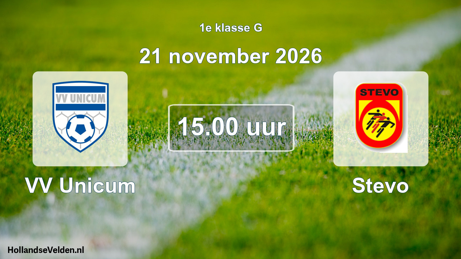 Scheduled Match: VV Unicum - Stevo (21 November 2026)