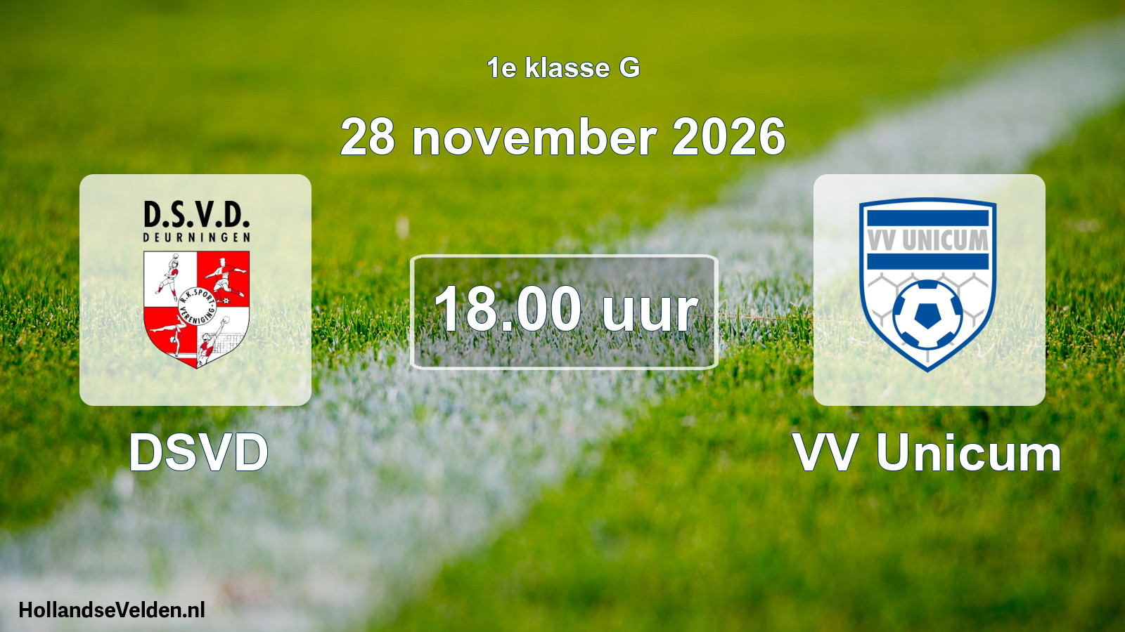 Scheduled Match: DSVD - VV Unicum (28 November 2026)