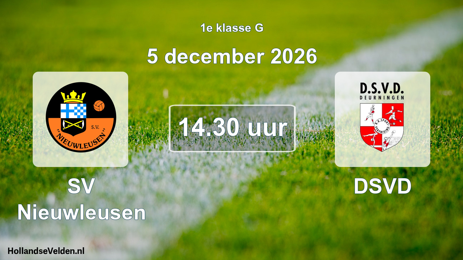 Scheduled Match: SV Nieuwleusen - DSVD (5 December 2026)
