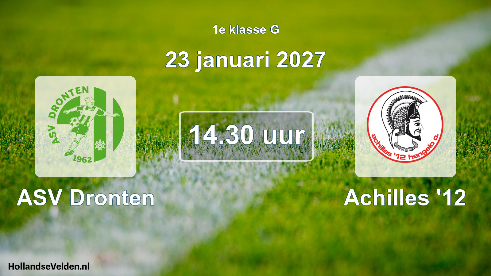 Geplande wedstrijd: ASV Dronten - Achilles '12 (23 januari 2027)