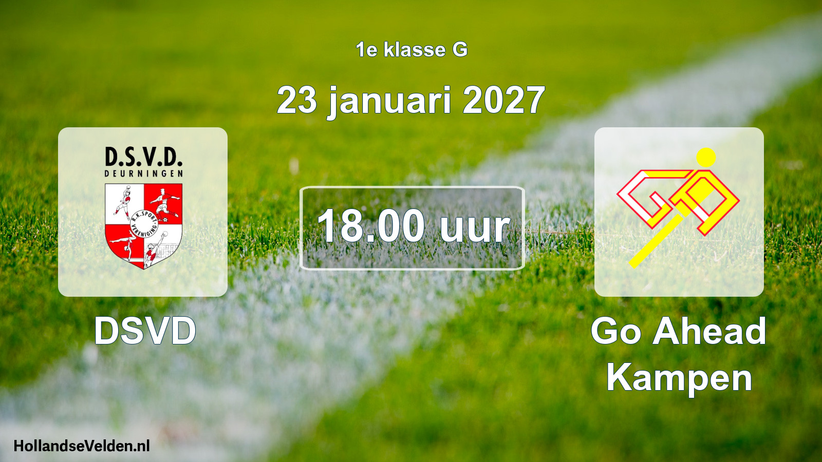 Geplande wedstrijd: DSVD - Go Ahead Kampen (23 januari 2027)