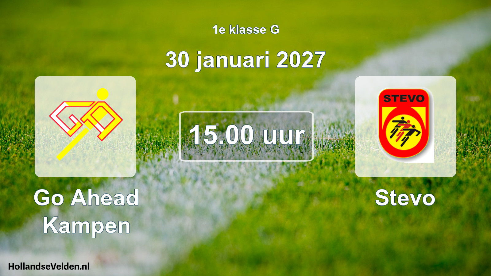 Geplande wedstrijd: Go Ahead Kampen - Stevo (30 januari 2027)