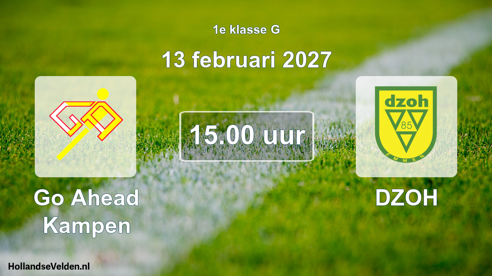 Geplande wedstrijd: Go Ahead Kampen - DZOH (13 februari 2027)