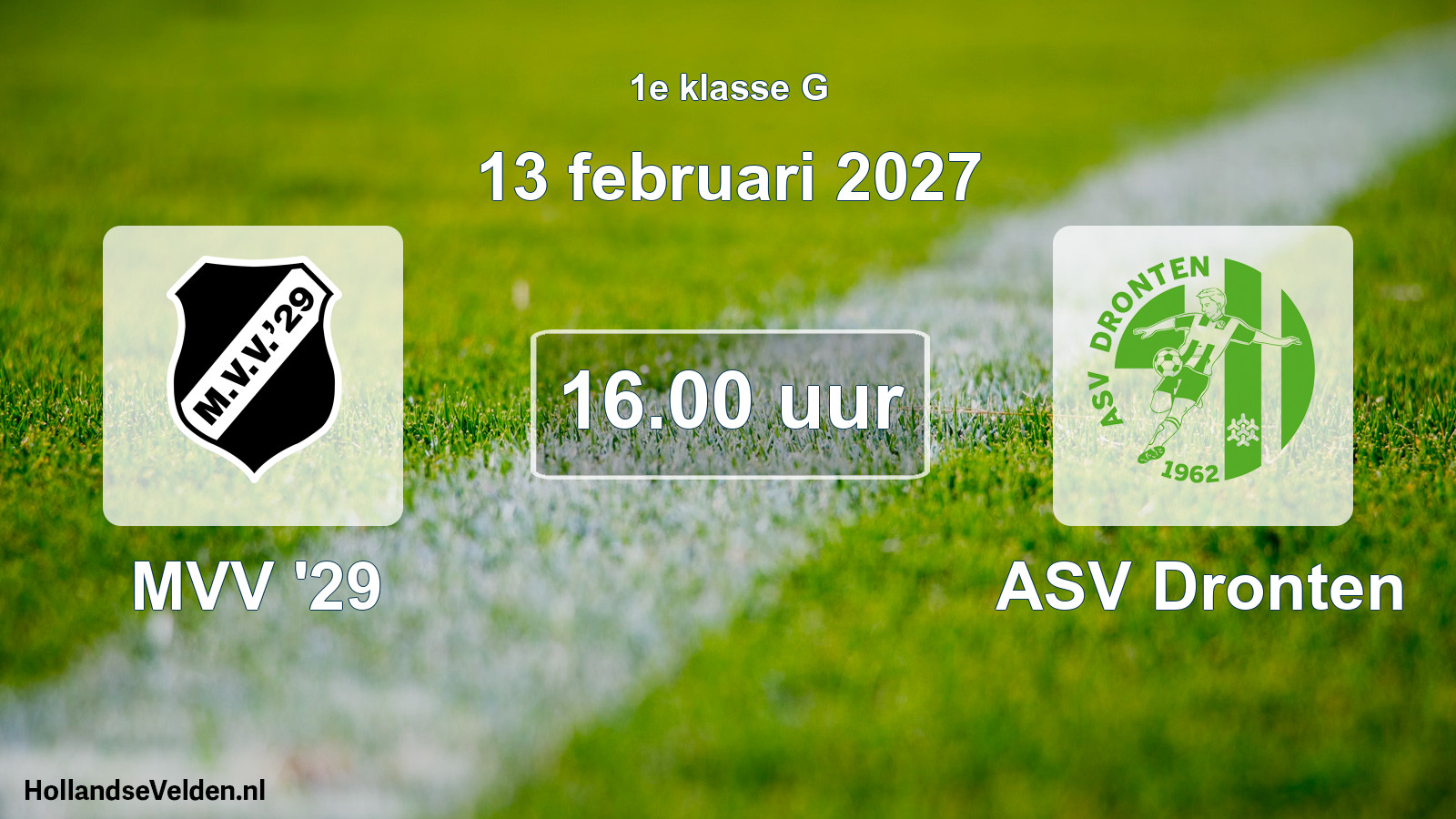 Scheduled Match: MVV '29 - ASV Dronten (13 February 2027)