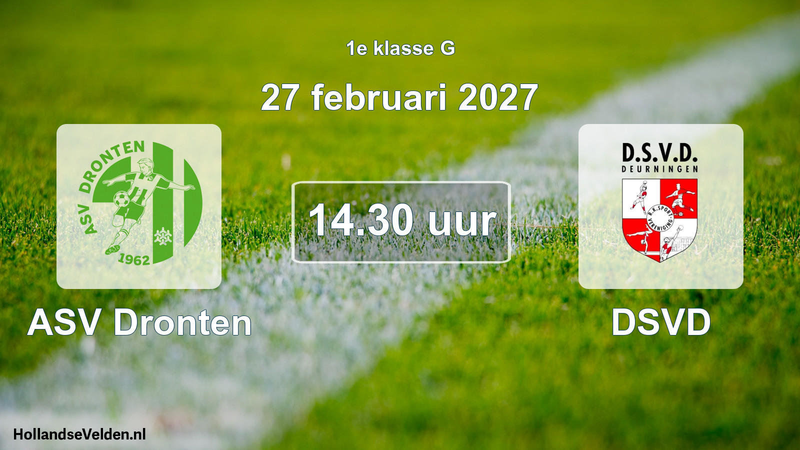 Scheduled Match: ASV Dronten - DSVD (27 February 2027)