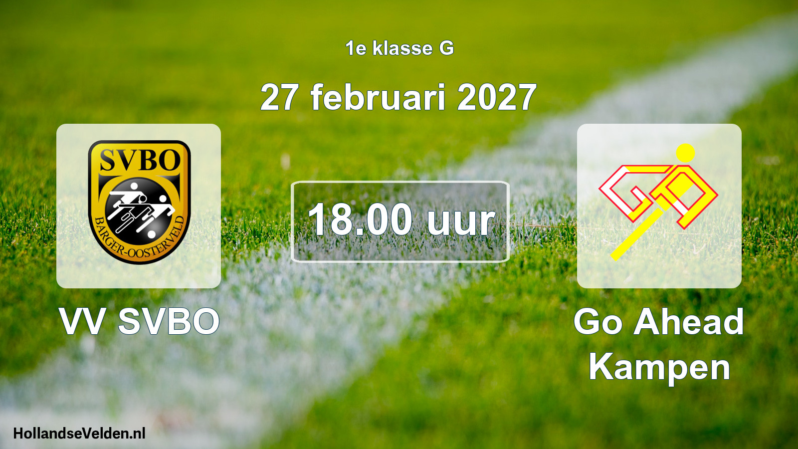 Scheduled Match: VV SVBO - Go Ahead Kampen (27 February 2027)