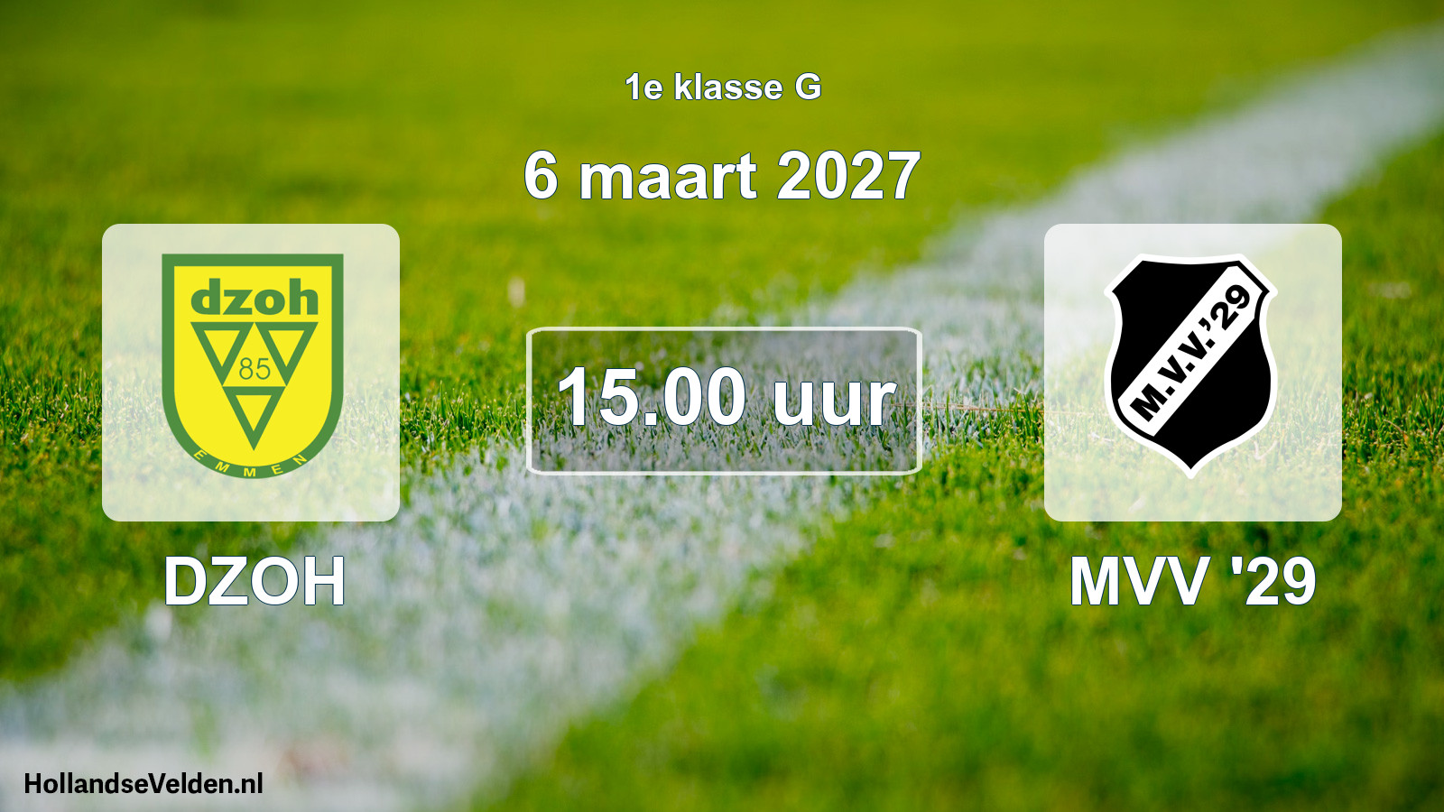 Geplande wedstrijd: DZOH - MVV '29 (6 maart 2027)