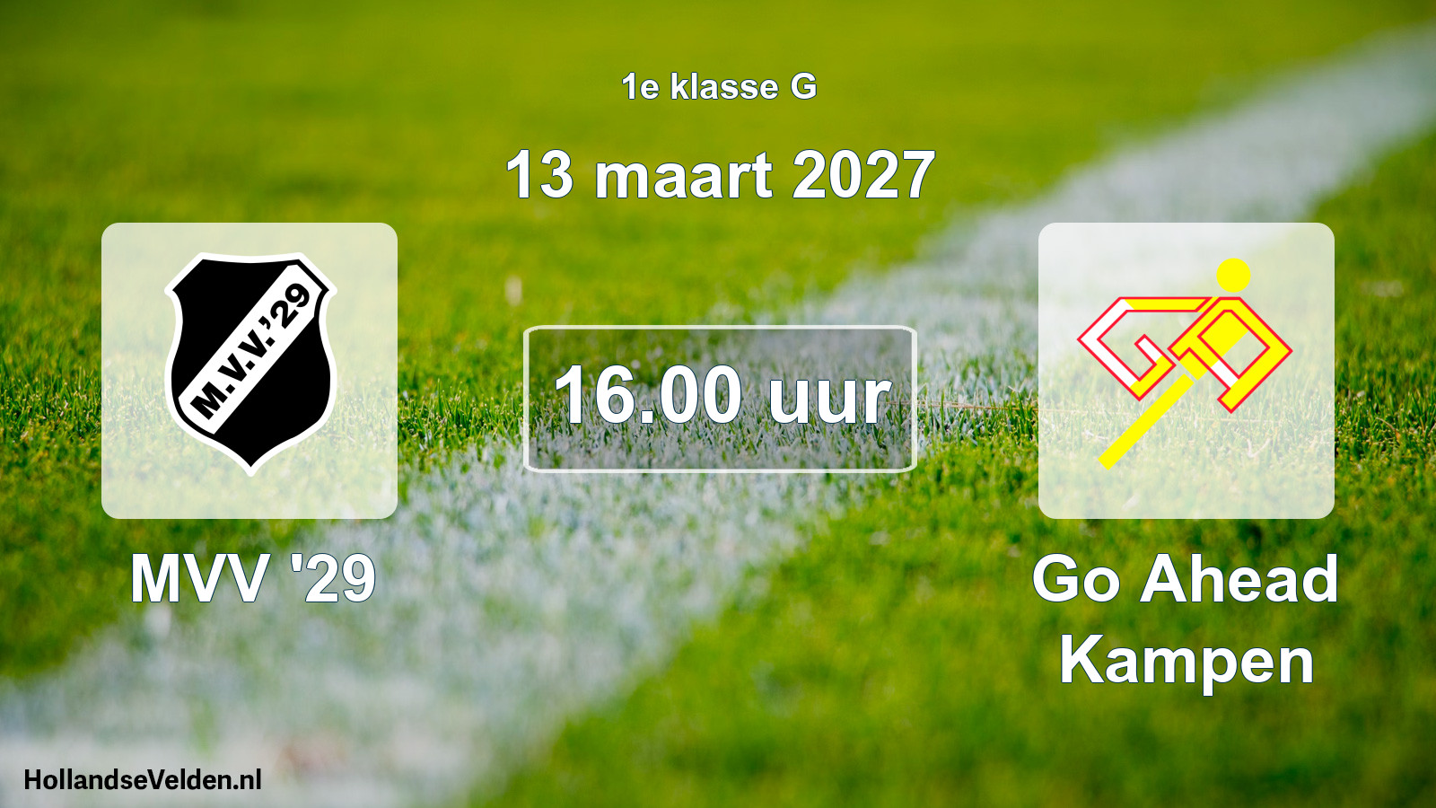 Geplande wedstrijd: MVV '29 - Go Ahead Kampen (13 maart 2027)