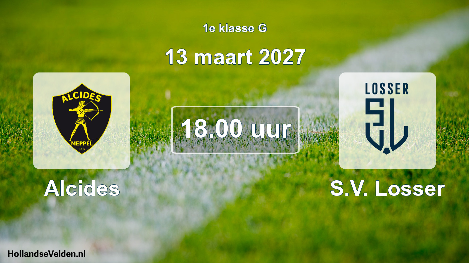 Geplande wedstrijd: Alcides - S.V. Losser (13 maart 2027)