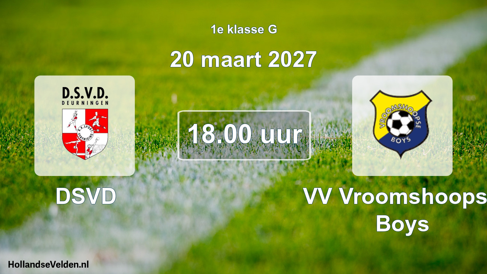 Geplande wedstrijd: DSVD - VV Vroomshoopse Boys (20 maart 2027)