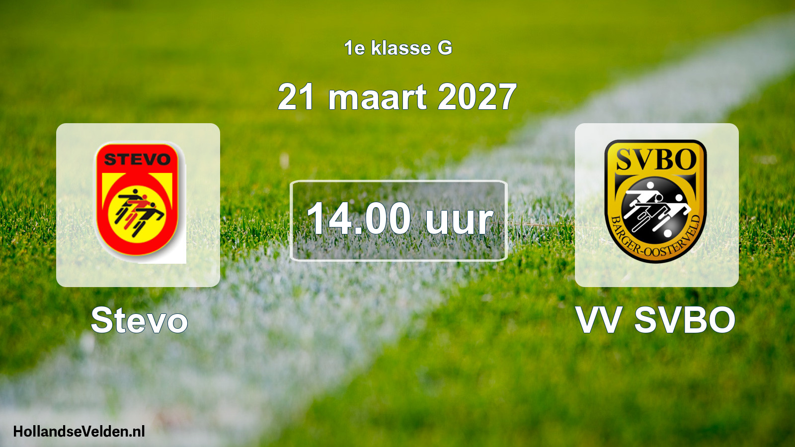 Geplande wedstrijd: Stevo - VV SVBO (21 maart 2027)